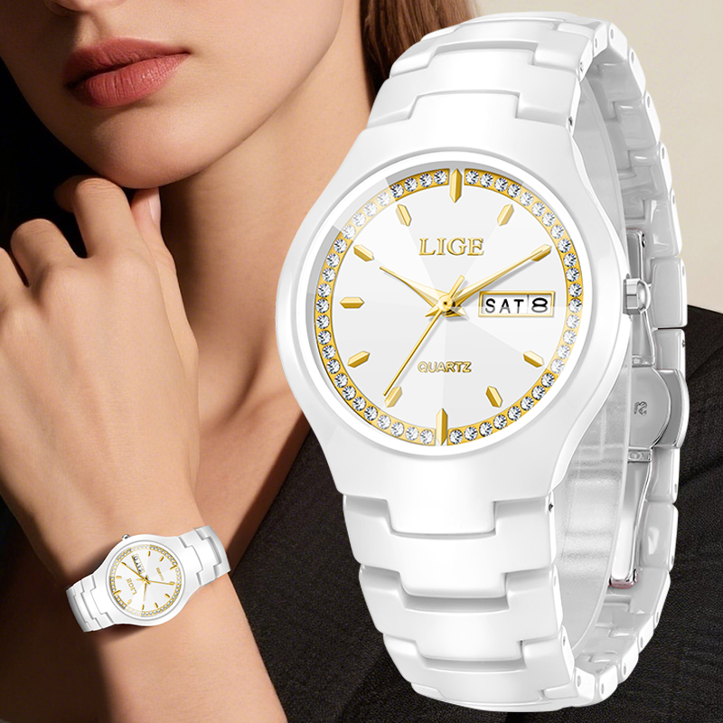 Vintage Fashion Week - Montre en céramique LIGE, montre élégante