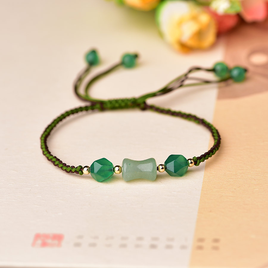 Vintage Fashion Design - Bracelets en perles de Jade naturel