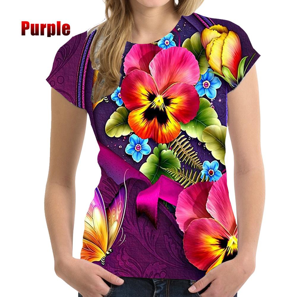 Tie Dye Shirt Vintage - T-shirt à manches courtes imprimé fleur