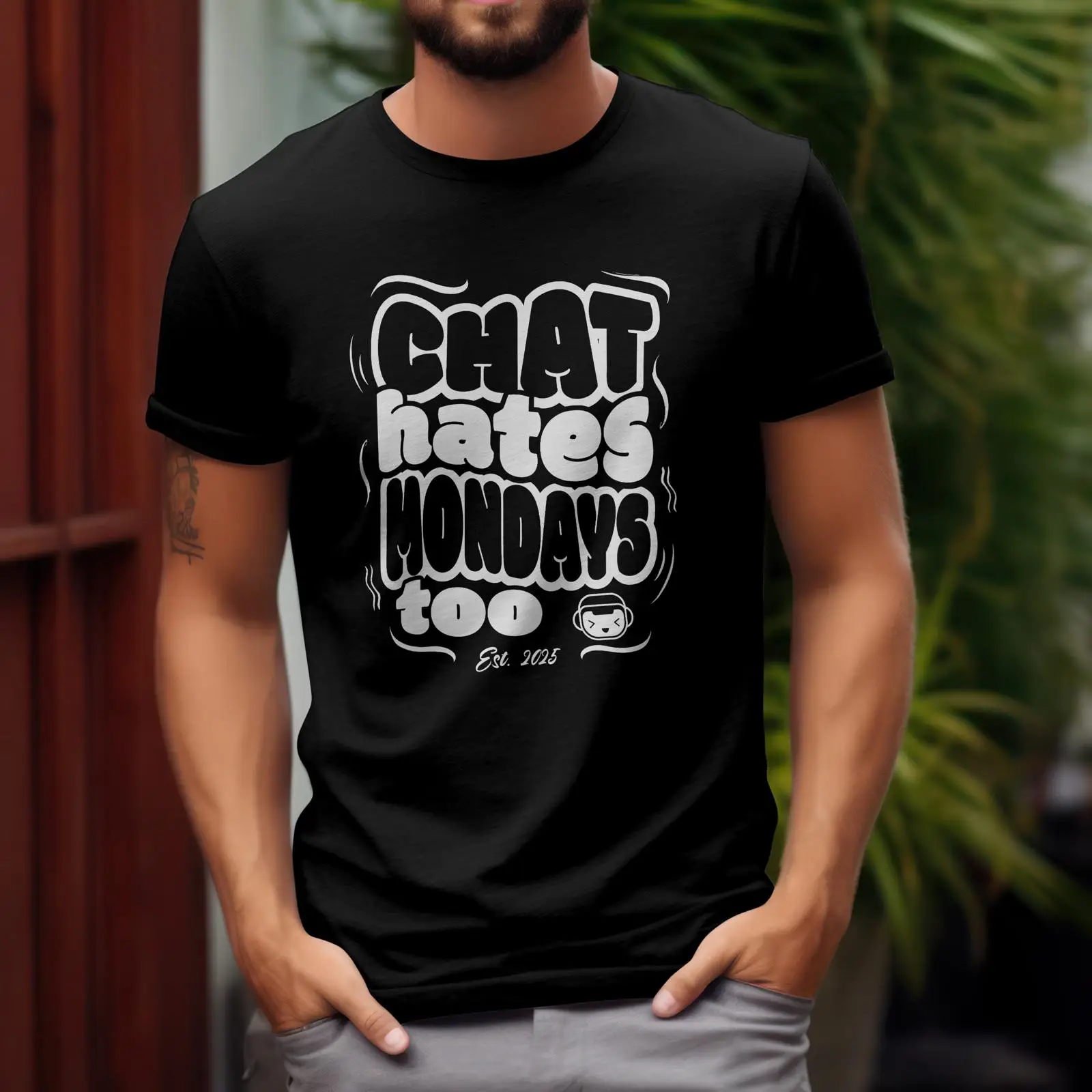 Vintage Fashion Influencer - T-shirt drôle Geek Tech Chat AI