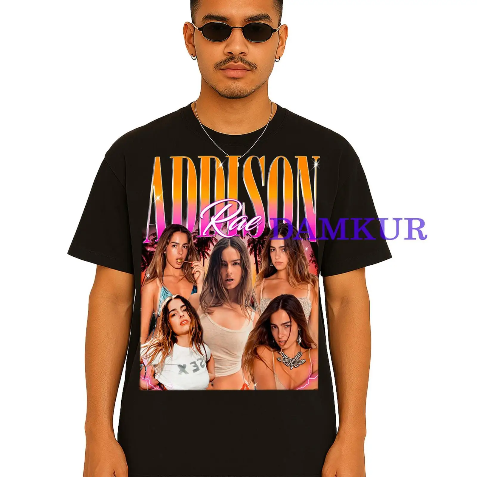 Vintage Fashion Influencer - T-shirt vintage Addison Rae style bootleg,