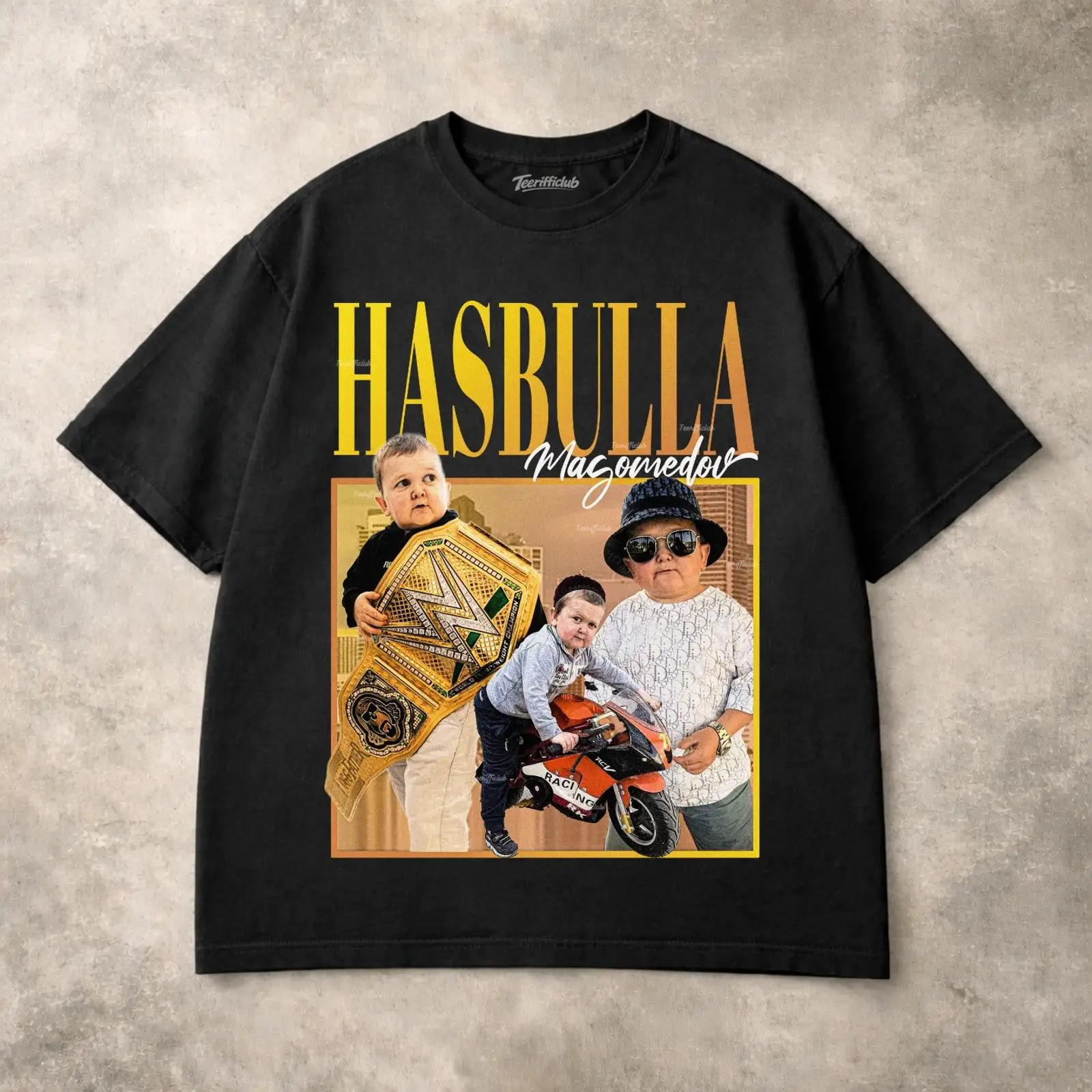 Vintage Fashion Influencer - T-shirt Hasbulla – Top vintage délavé