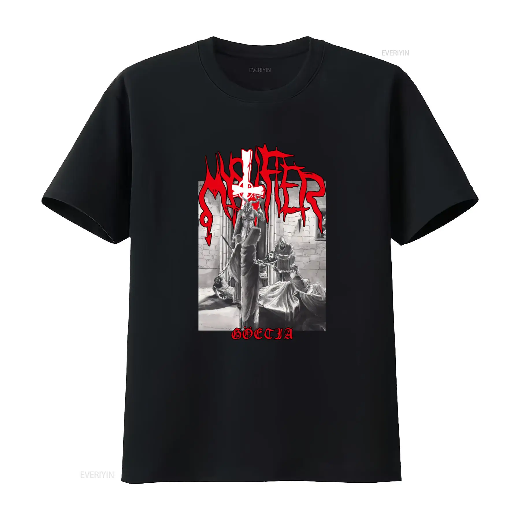 Vintage Fashion Influencer - T-shirt en métal noir Mystifier Goetia,