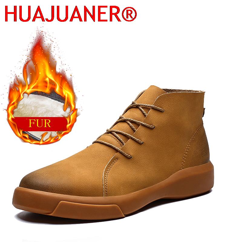 Vintage Fashion Mens - Bottes Chelsea pour hommes en fourrure