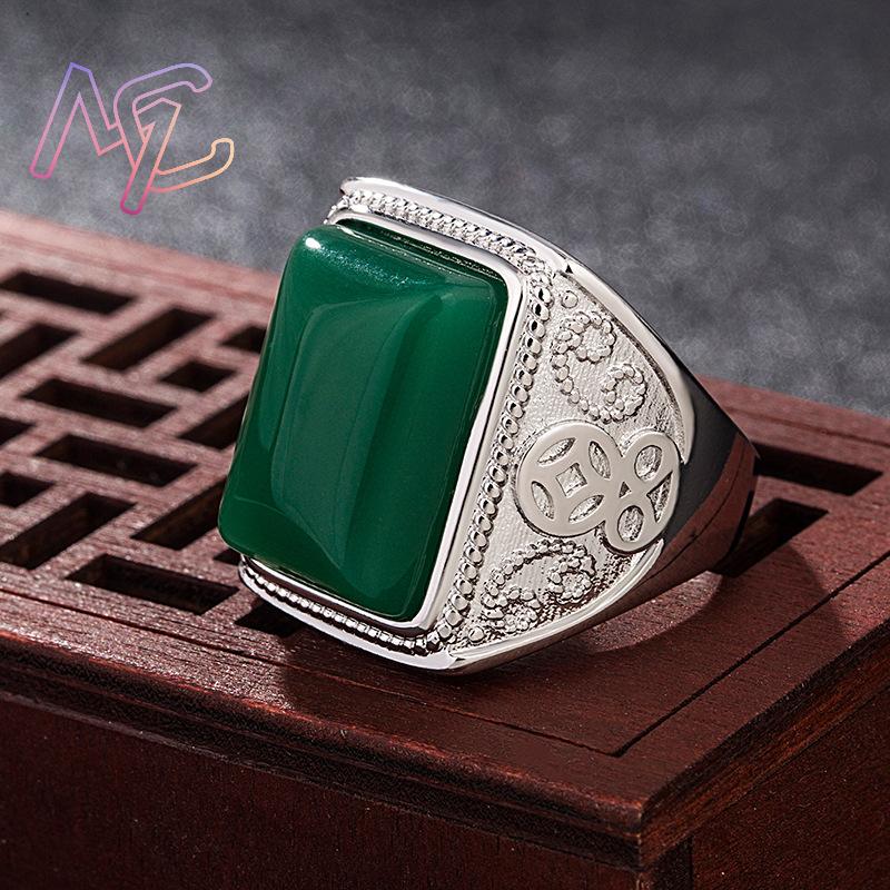 Bagues en Jade naturel vert, b - Vintage Fashion Design avis et prix
