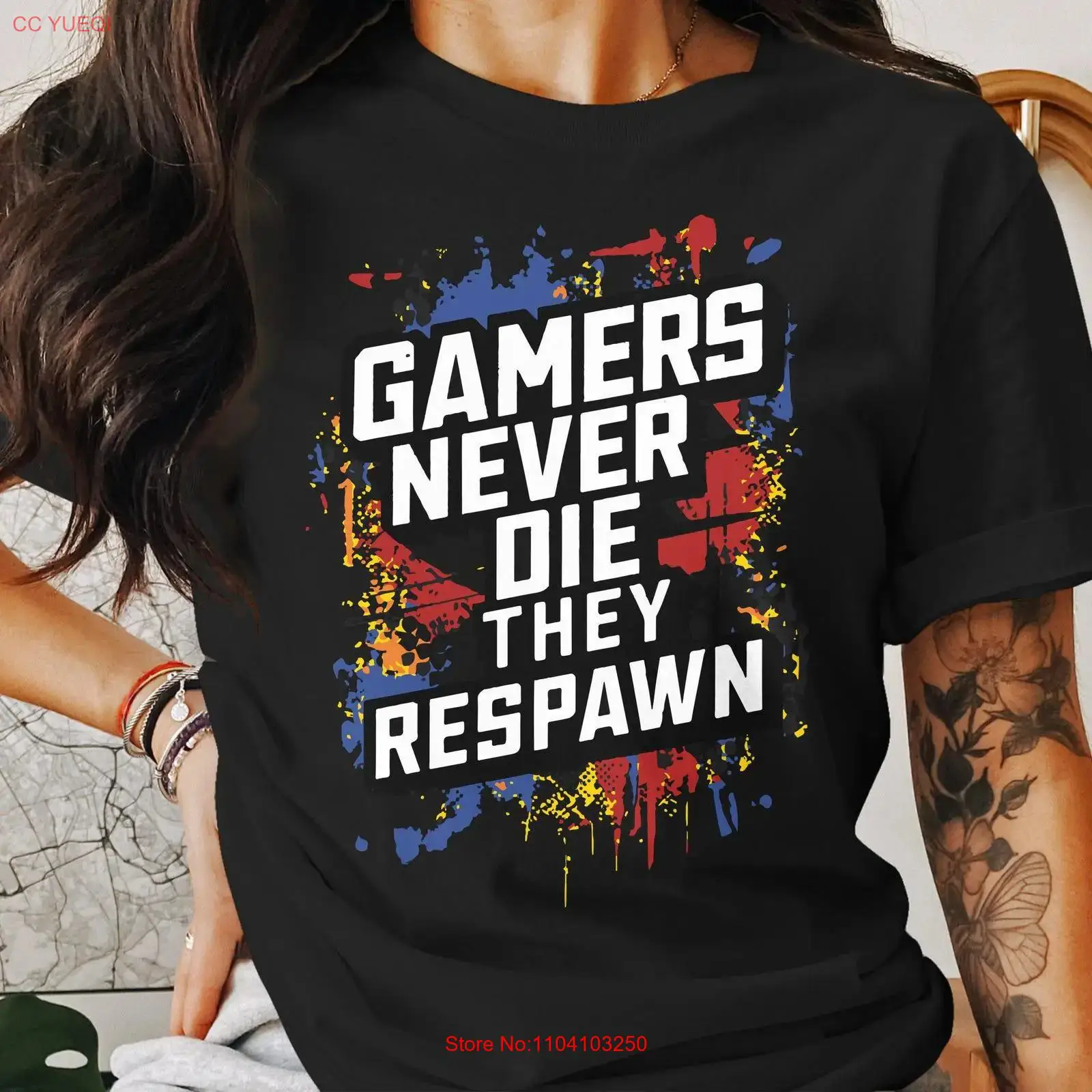 T-shirt « Gamers Never Die The - Vintage Fashion Videos avis et prix