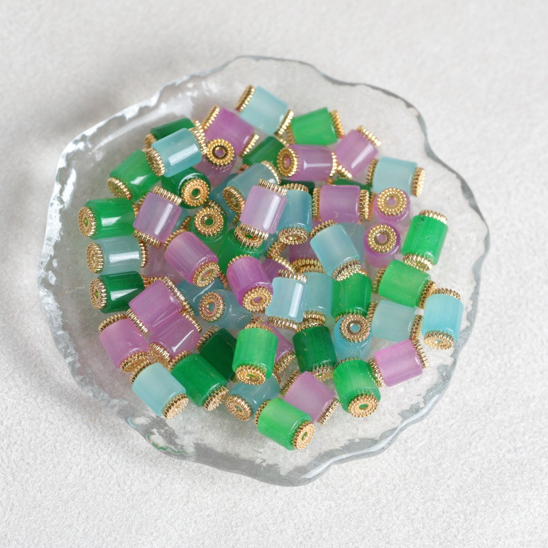 10 perles de jade naturel tric - Vintage Fashion Design avis et prix
