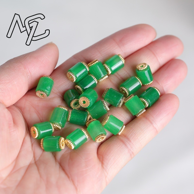 10 perles de jade naturel tric - Vintage Fashion Design avis et prix