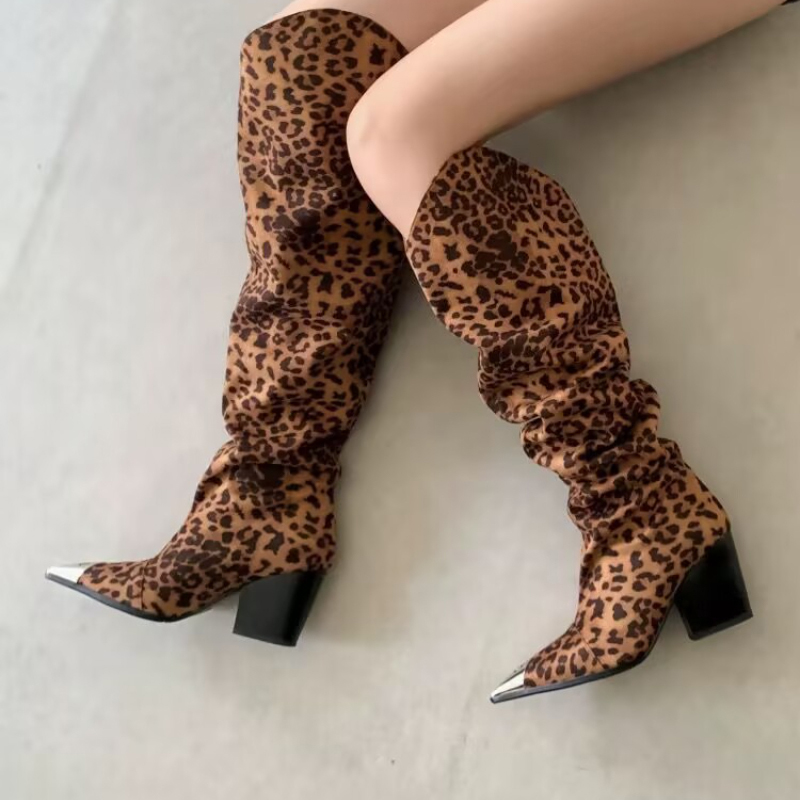 Bottes souples plissées à impr - Vintage Fashion Design avis et prix