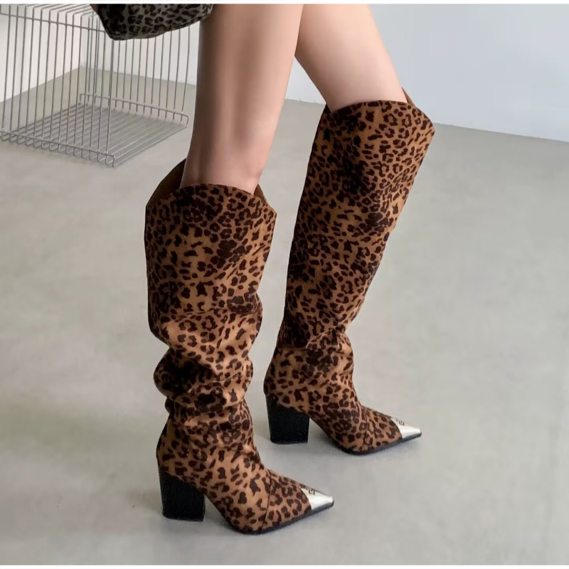 Bottes souples plissées à impr - Vintage Fashion Design avis et prix
