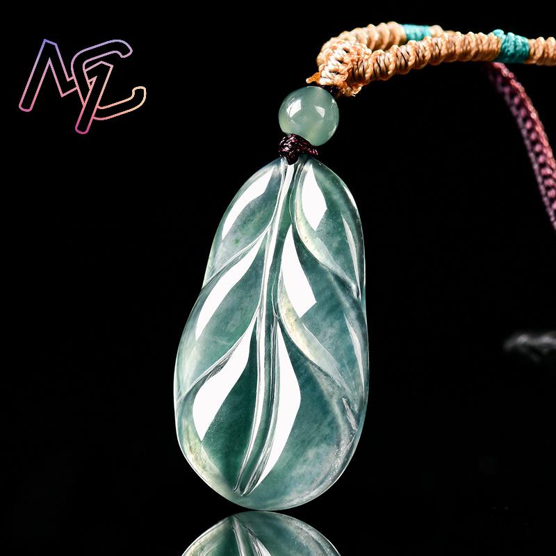 Pendentif feuille de jadéite d - Vintage Fashion Design avis et prix