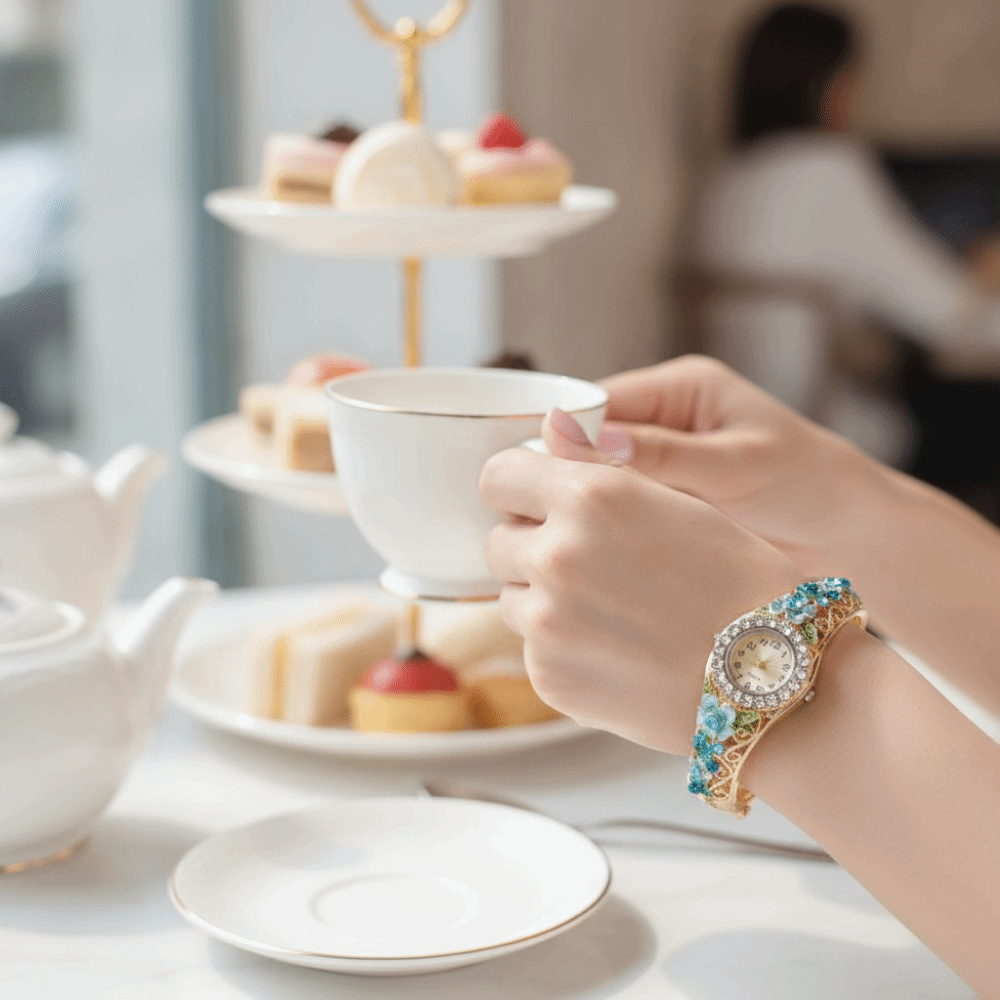 Montre vintage riche en fleurs - Vintage Fashion Week avis et prix